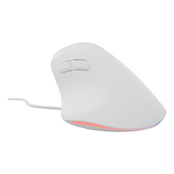 Ratón NATEC con cable 12800 DPI vertical mano derecha LED RGB 6 botones blanco