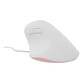 Ratón NATEC con cable 12800 DPI vertical mano derecha LED RGB 6 botones blanco
