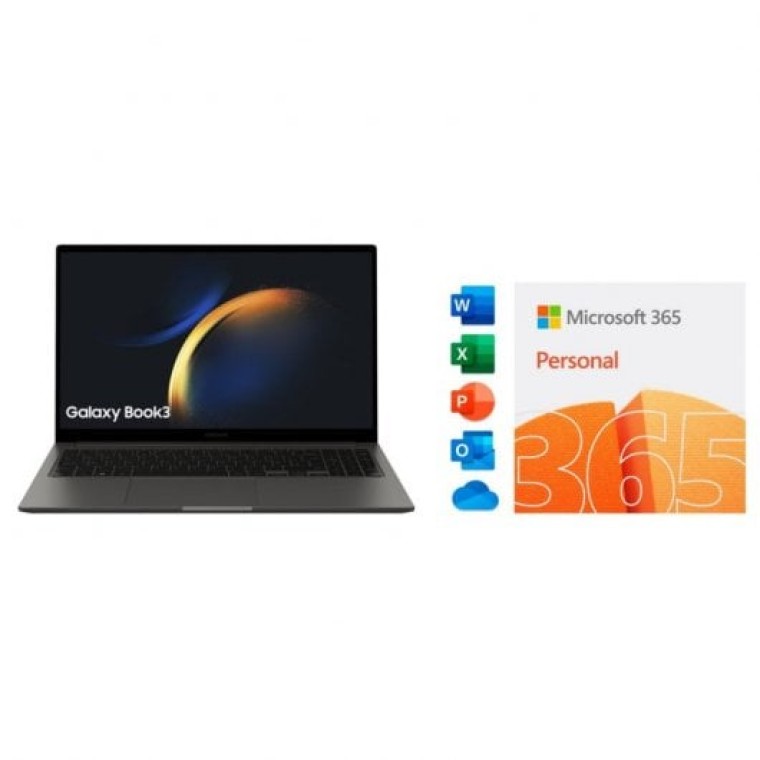 Samsung Galaxy Book3 Intel Core i5-1335U/8GB/512GB SSD/15.6" + Microsoft 365 Personal 12 Meses Desca