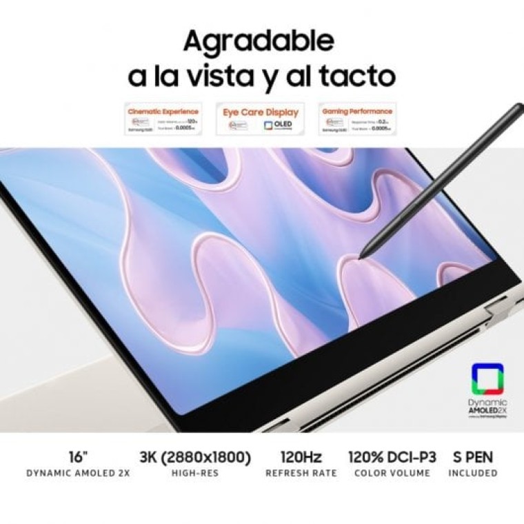 Samsung Galaxy Book3 Pro 360 Intel Evo Core i7-1360P/16GB/512GB SSD/16" Táctil