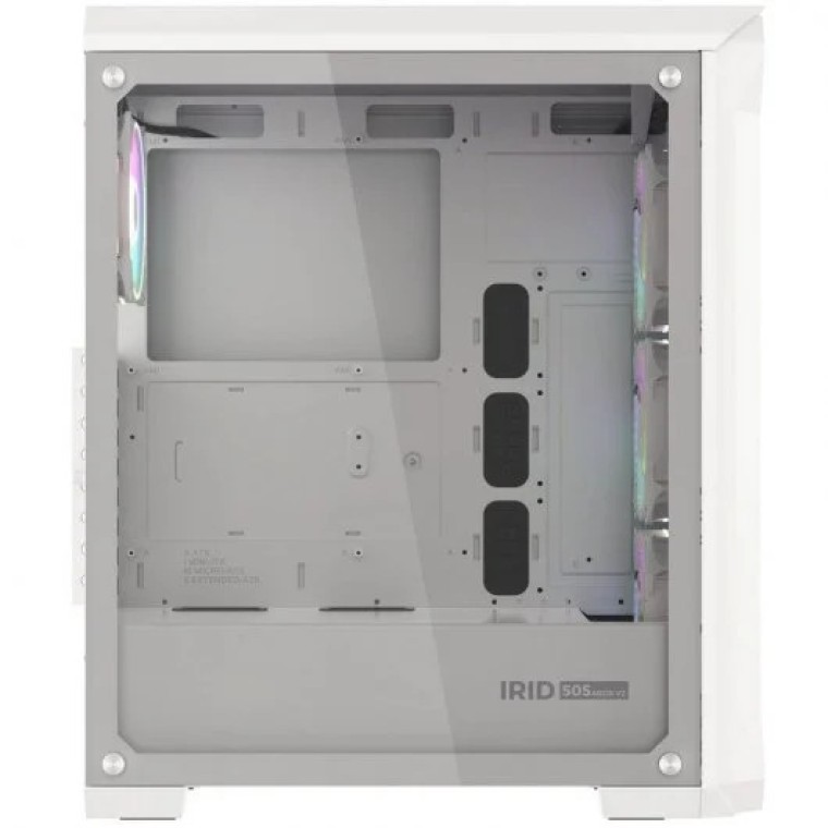 Genesis Irid 505 V2 ARGB Midi Tower Cristal Templado USB 3.0 Blanca