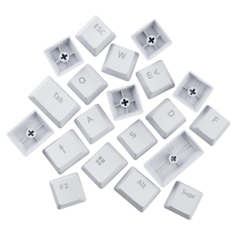 Newskill Serike V2 Keycap Set Pack de Personalización de Teclas Blanco para Teclados Mecánicos