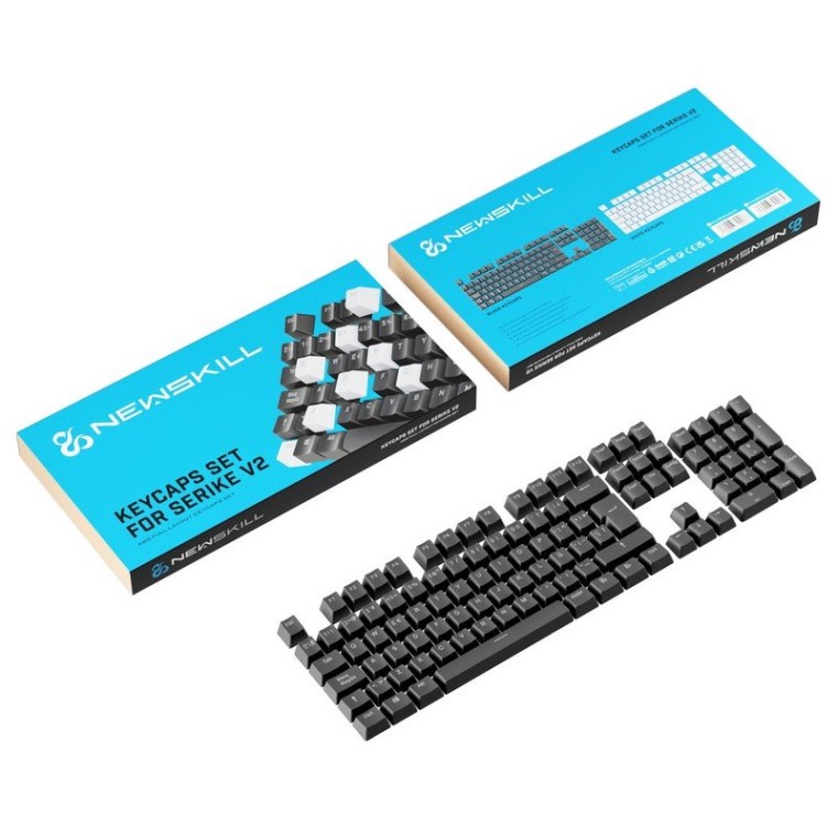 Newskill Serike V2 Keycap Set Pack de Personalización de Teclas Negro para Teclados Mecánicos