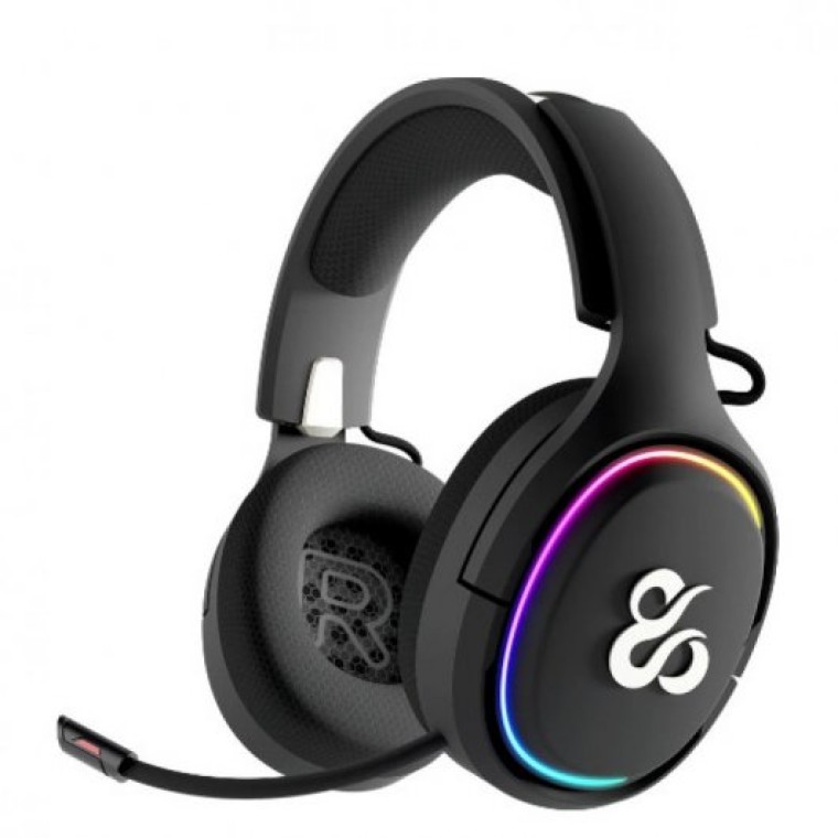 Newskill Aton Black Auriculares Gaming Inalámbricos RGB Bluetooth 5.0 Multiplataforma Negros