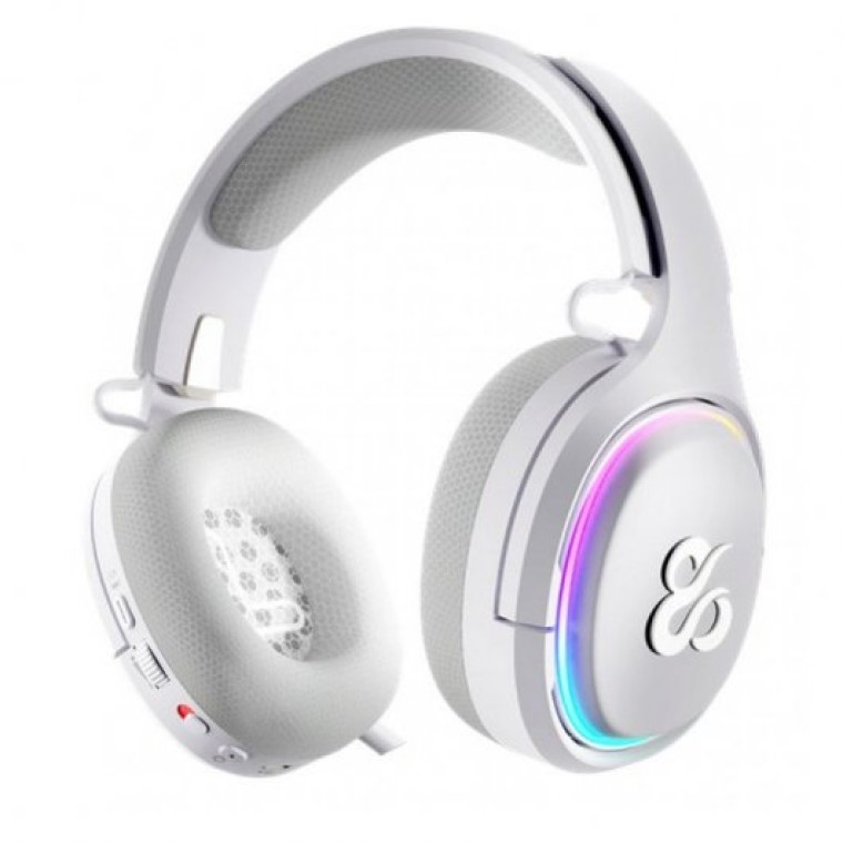 Newskill Aton Ivory Auriculares Gaming Inalámbricos RGB Bluetooth 5.0 Multiplataforma Blancos