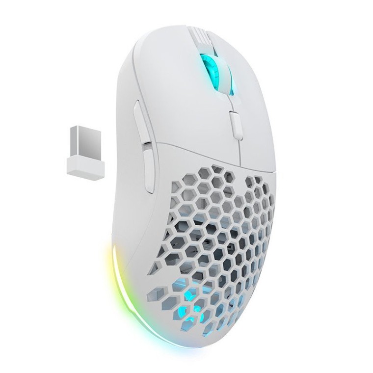 Newskill Arakne Elite Ivory Ratón Inalámbrico RGB 16000 DPI Blanco