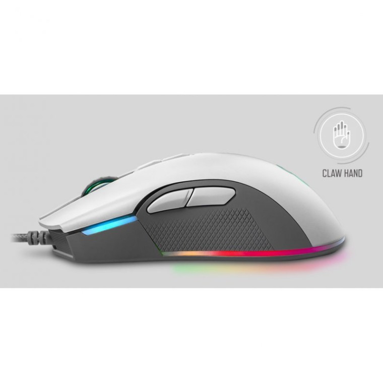 Newskill Eos Ivory Ratón Gaming Professional RGB 16000DPI Blanco