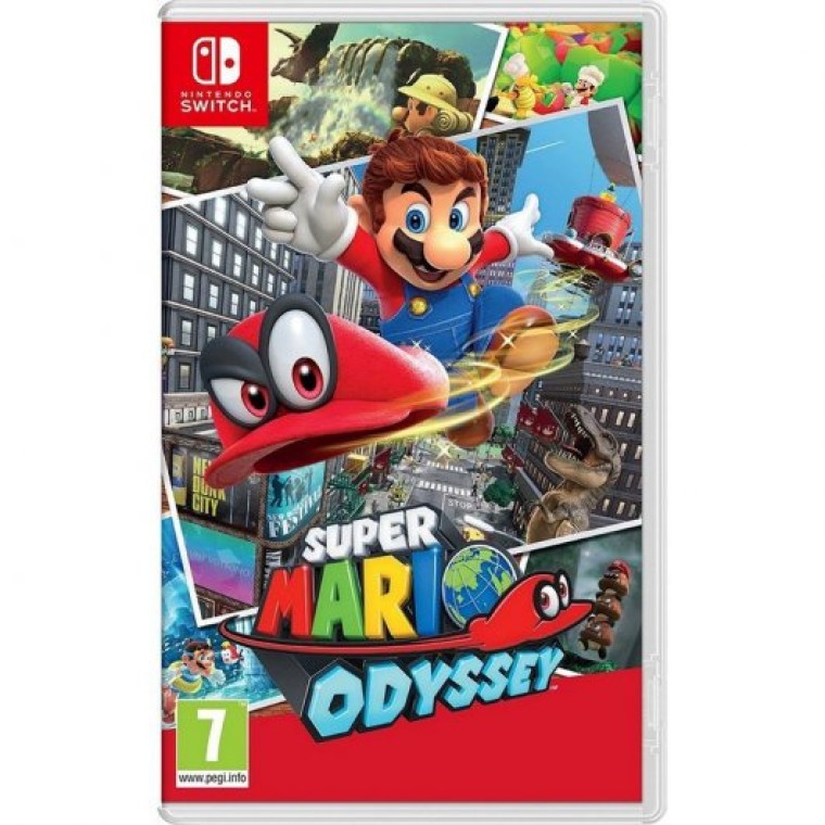 Nintendo Switch Azul Neón/Rojo Neón V2 + Super Mario Odyssey