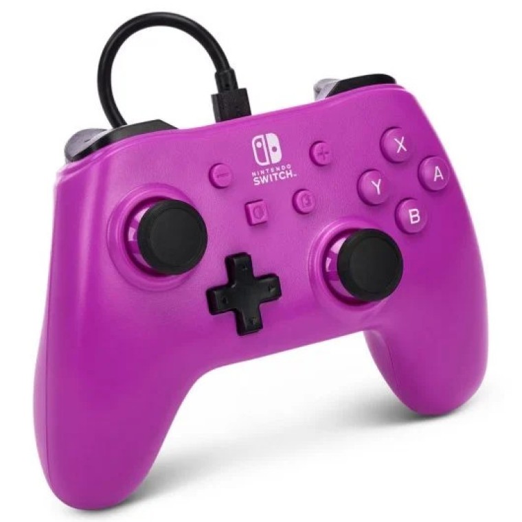 PowerA Mando con Cable Morado para Nintendo Switch