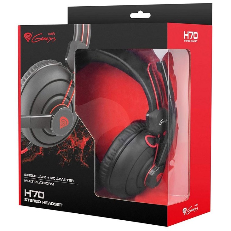 Genesis H70 Auriculares Gaming Negro/Rojo