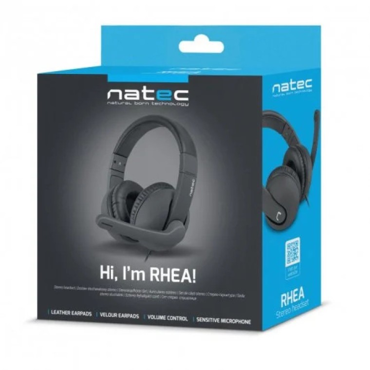 Natec Rhea Auriculares con Micrófono