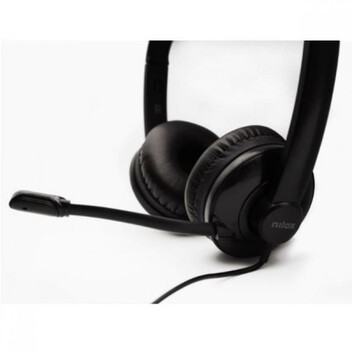 Nilox Auriculares USB 2.0 con Micrófono para PC Negros