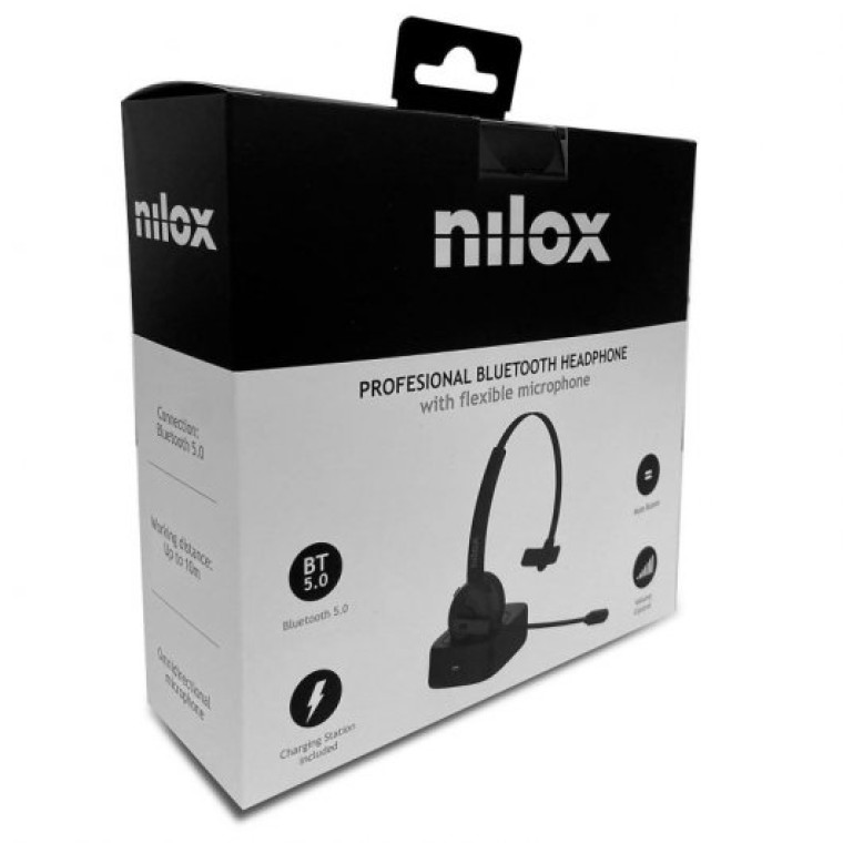 Nilox NXAUB001 Auricular Inalámbrico Monoaural Negro