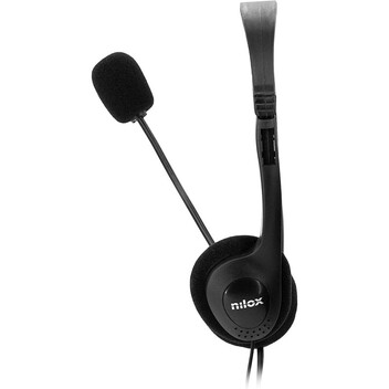 Nilox Auriculares Jack 3.5mm con Micrófono PC Negros