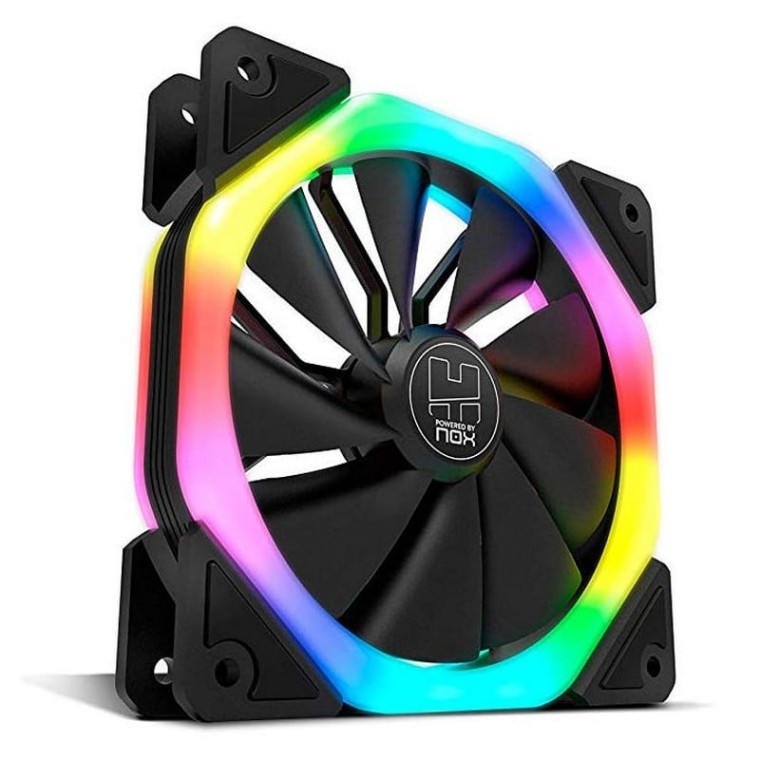 Nox D-Fan Dual Ring Rainbow Ventilador RGB