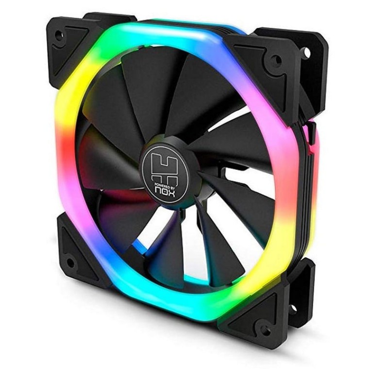 Nox D-Fan Dual Ring Rainbow Ventilador RGB