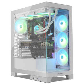 Torre PC NOX Hummer GLOCK ARGB Semitorre ATX Cristal Templado USB-C Blanca