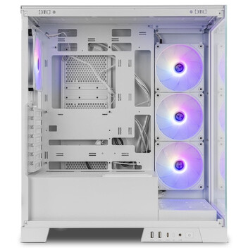 Torre PC NOX Hummer GLOCK ARGB Semitorre ATX Cristal Templado USB-C Blanca