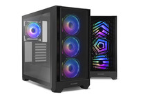 Torre PC Nox Hummer PLASMA Mid Tower ARGB Frontal Intercambiable y Cristal Templado USB-C Negra