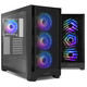 Torre PC Nox Hummer PLASMA Mid Tower ARGB Frontal Intercambiable y Cristal Templado USB-C Negra