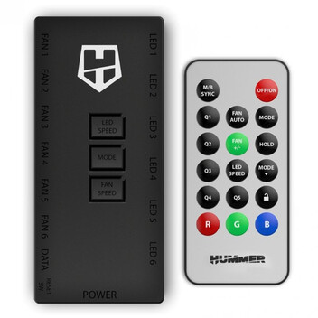 Nox Hummer Hub Controlar Remoto para Ventiladores A-RGB Nox Hummer Hub Controlar Remoto para Ventiladores A-RGB