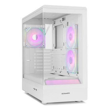 Torre PC Semitorre Nox Hummer Signal Blanca ARGB ATX/Micro ATX Vidrio Templado Sin Fuente
