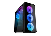 Nox Hummer TGX Rainbow RGB 3.0 USB Cristal Templado LED Negra