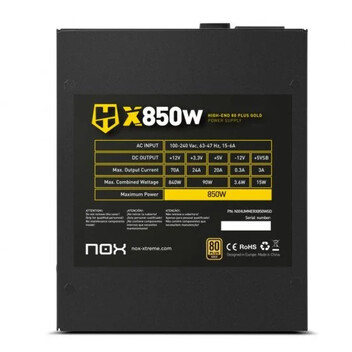NOX Hummer X Gold Edition 850W 80 Plus Gold Full Modular NOX Hummer X Gold Edition 850W 80 Plus Gold Full Modular