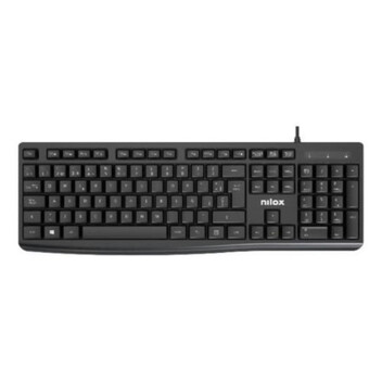 Teclado de membrana Nilox NXKBE000013 Layout ES 12 teclas multimedia USB negro Teclado de membrana Nilox NXKBE000013 Layout ES 12 teclas multimedia USB negro