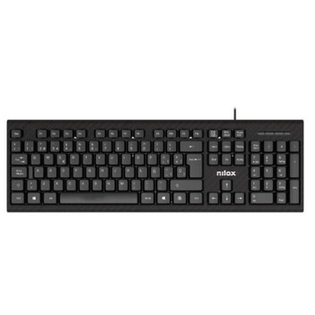 Teclado membrana Nilox NXKME0011 Layout ES con ratón óptico y cable USB