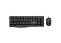 Nilox Combo de Teclado y Ratón con Cable Negro QWERTY Español