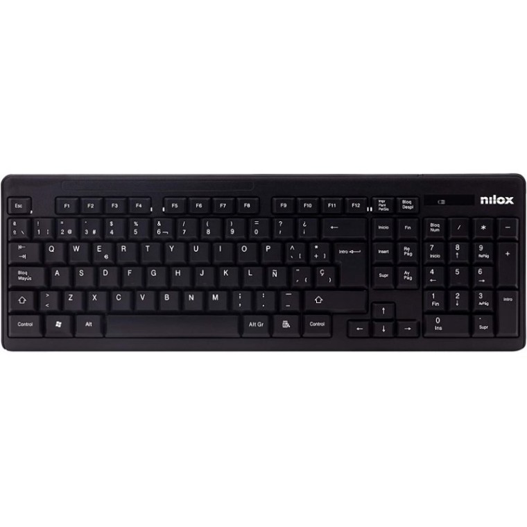 Nilox Combo Teclado + Ratón Inalámbricos Negro