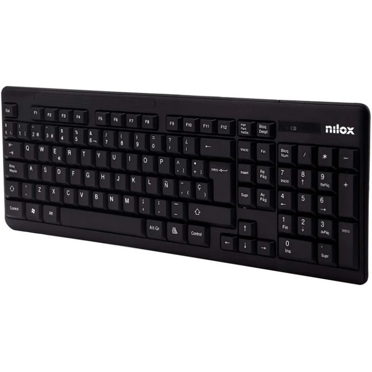 Nilox Combo Teclado + Ratón Inalámbricos Negro