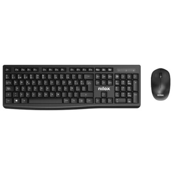 Nilox Combo Teclado y Ratón Inalámbricos Negro QWERTY Español