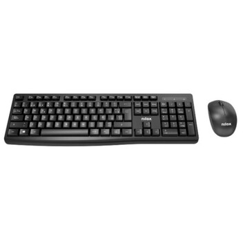 Nilox Combo Teclado y Ratón Inalámbricos Negro QWERTY Español