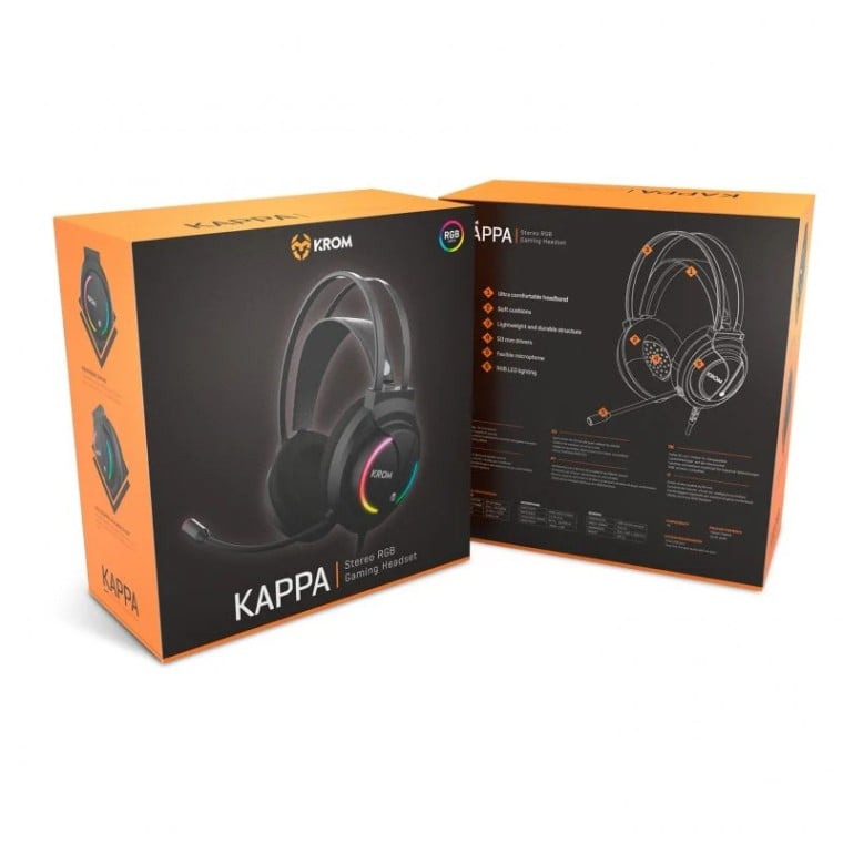 Krom Kappa Auriculares Gaming RGB para PC