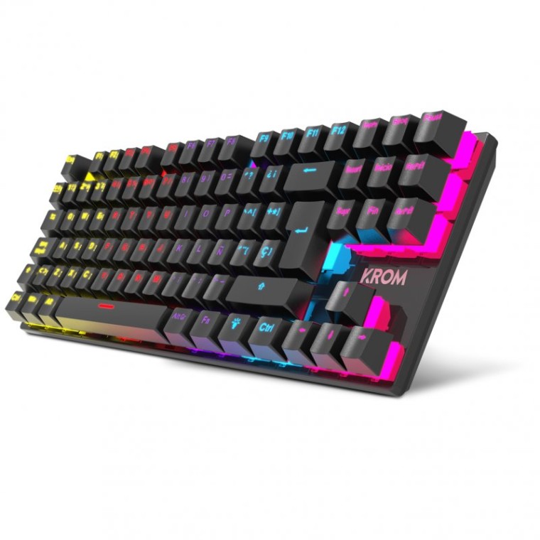 Krom Kasic TKL Rainbow Teclado Gaming Negro