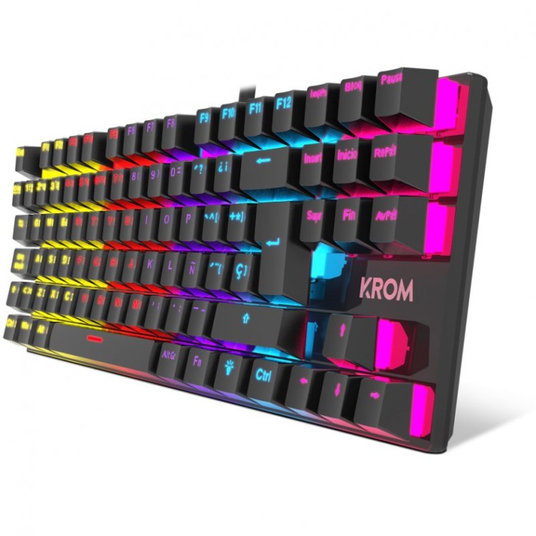 Krom Kasic TKL Rainbow Teclado Gaming Negro