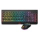 Krom Kabala Pack Gaming Inalámbrico RGB Teclado de Membrana + Ratón Óptico 4000 DPI Negros