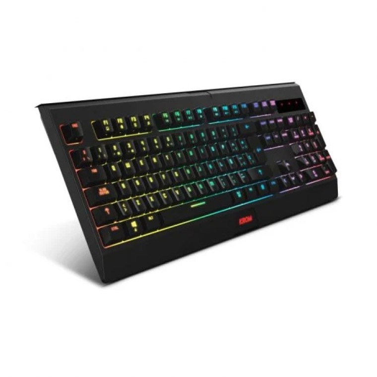 Krom Kabala Pack Gaming Inalámbrico RGB Teclado de Membrana + Ratón Óptico 4000 DPI Negros