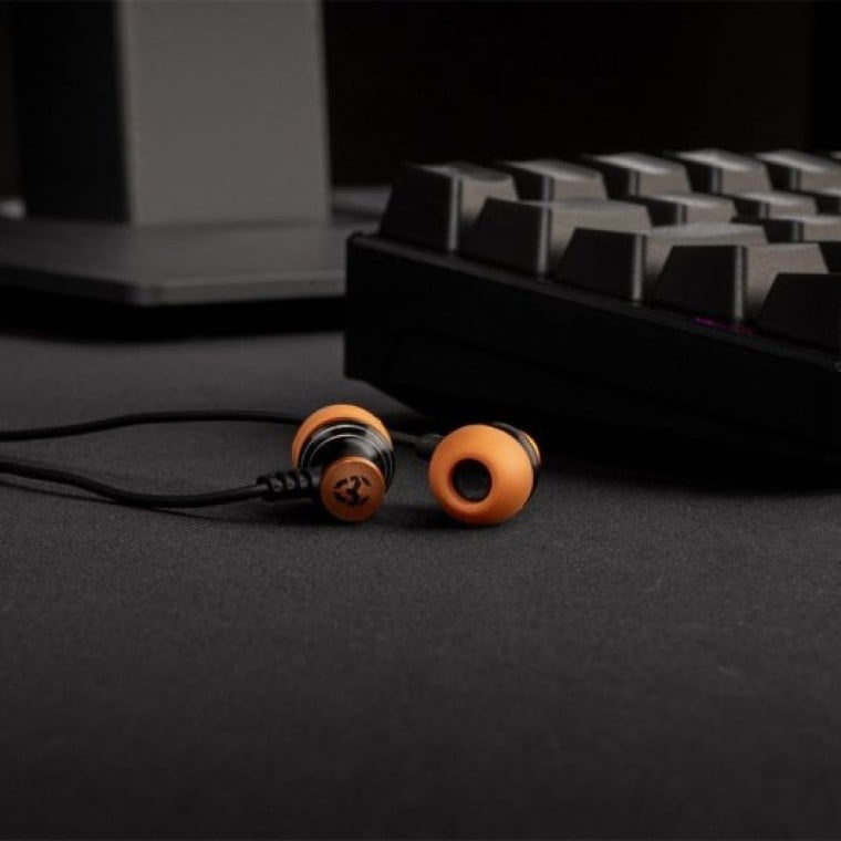 Krom Kinear Auriculares Gaming Intrauditivos Negro/Naranja