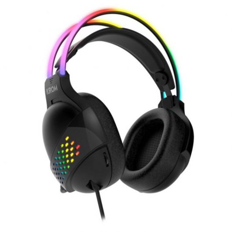 Krom KLAIM RGB Auriculares Gaming Negros