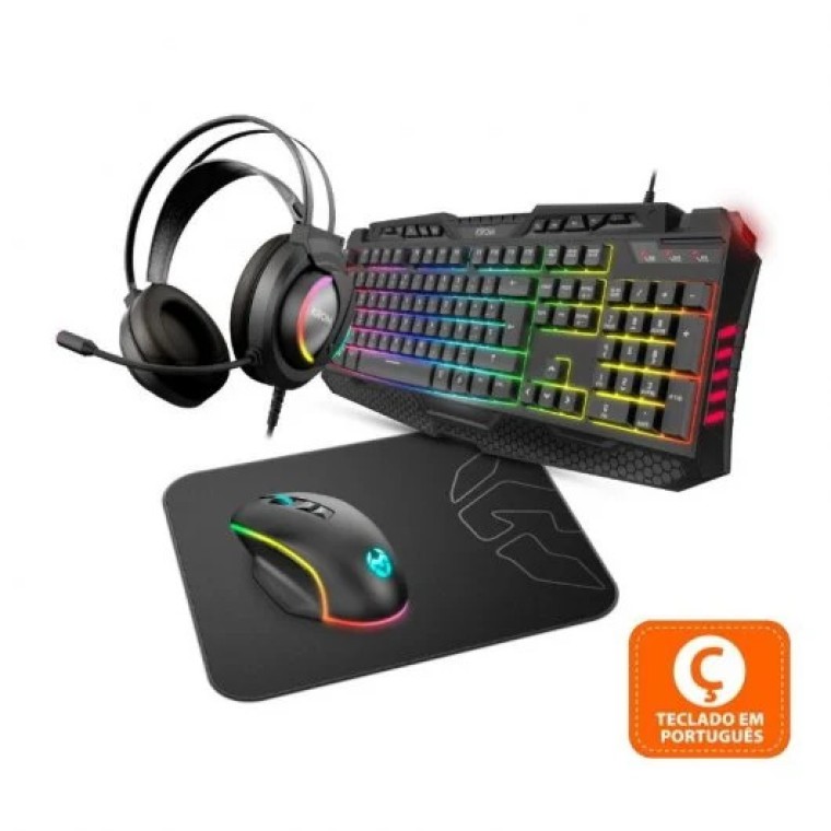 NOX Krom Kritic RGB Rainbow Gaming Kit (PT)