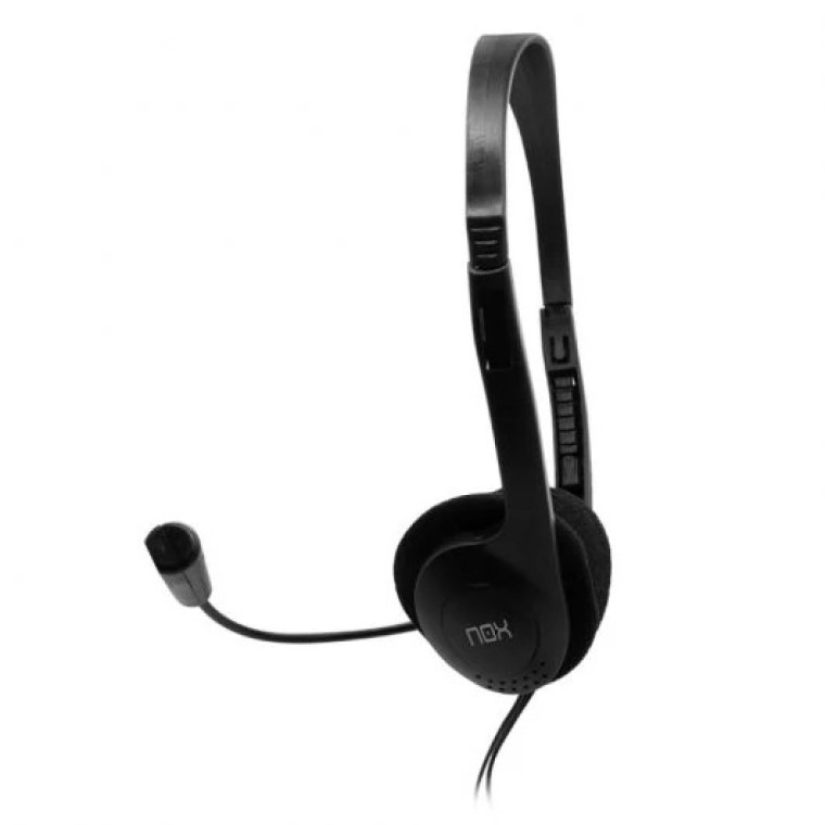 NOX Voice One Stereo Auriculares con Micrófono Negros