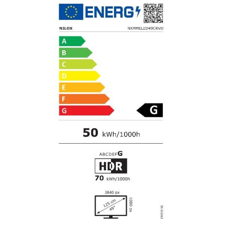 Nilox NXMMELED49CRVD 49" LED DFullHD 144Hz Curvo