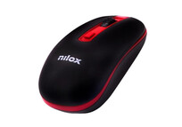 Nilox Ratón Óptico Inalámbrico 1600 DPI Rojo