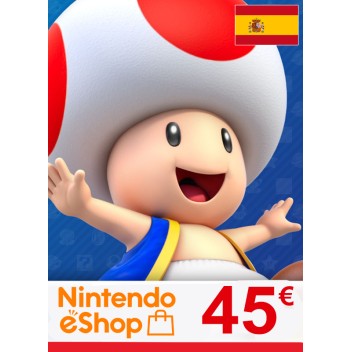 Tarjeta Regalo Nintendo eShop 45€ Euros - Código Digital (España) Tarjeta Regalo Nintendo eShop 45€ Euros - Código Digital (España)