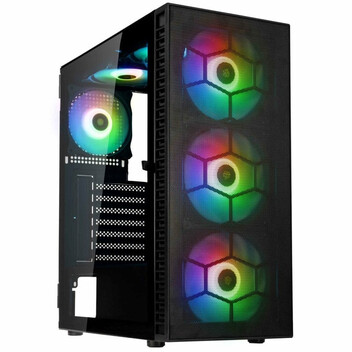 Torre PC Torre Kolink OBSERVATORY HF MB Negro ATX Vidrio Templado 3x140mm Gaming Torre PC Torre Kolink OBSERVATORY HF MB Negro ATX Vidrio Templado 3x140mm Gaming