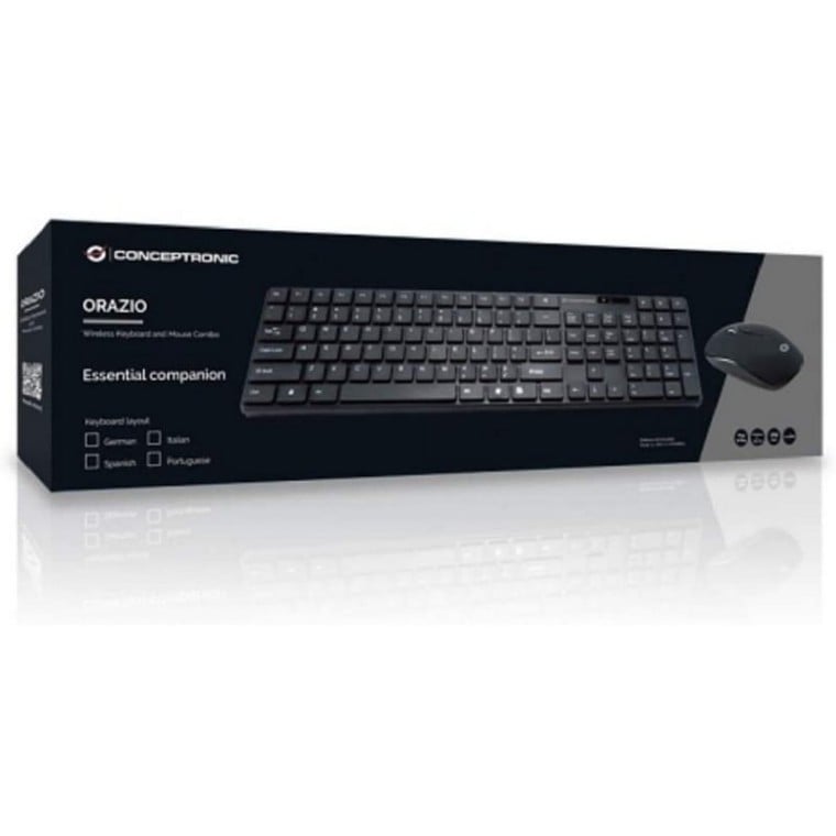 Conceptronic Orazio Pack Teclado + Rato 1600 DPI Sem Fios (PT)