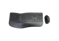 Conceptronic Teclado RF + Ratón Vertical Inalámbrico Negros